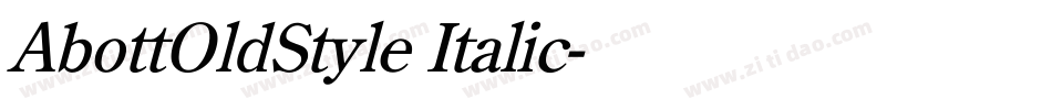 AbottOldStyle Italic字体转换